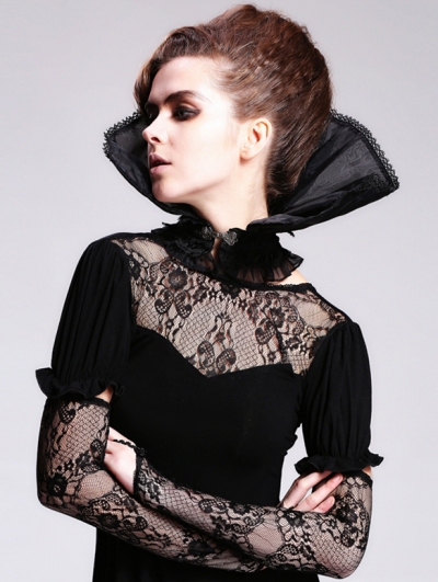 Black Gothic Queen Style Collar for Women