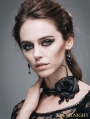 Black Rose Romantic Gothic Necklace for Women
