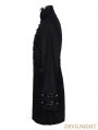 Black Double-Breasted Gothic Palace Style Coat for Men