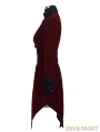 Red Vintage Gothic Swallow Tail Jacket for Women