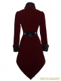 Red Vintage Gothic Swallow Tail Jacket for Women