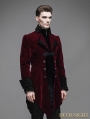 Red Vintage Gothic Swallow Tail Jacket for Men