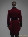 Red Vintage Gothic Swallow Tail Jacket for Men