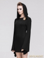 Black Gothic Witch Sexy Hooded Dress for Women