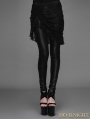 Devil Fashion Black Gothic Lace Tassel Skirt Legging for Women