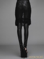 Devil Fashion Black Gothic Lace Tassel Skirt Legging for Women