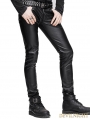 Devil Fashion Black Tight Gothic Leather Pants for Men