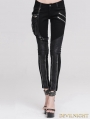 Devil Fashion Black Pocket Gothic Punk Pants for Women