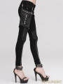 Devil Fashion Black Pocket Gothic Punk Pants for Women