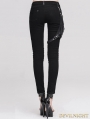 Devil Fashion Black Pocket Gothic Punk Pants for Women