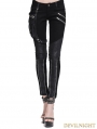 Devil Fashion Black Pocket Gothic Punk Pants for Women