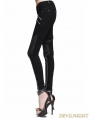 Devil Fashion Black Pocket Gothic Punk Pants for Women