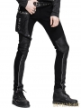 Devil Fashion Black Pocket Gothic Punk Pants for Men