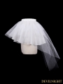 Devil Fashion White Tulle Short Gothic Skirt