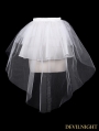 Devil Fashion White Tulle Short Gothic Skirt