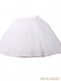 Devil Fashion White Multilayer Tulle Short Gothic Skirt
