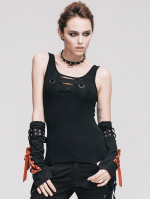 Black Gothic Punk Sexy Top for Women