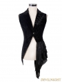 Devil Fashion Black Swallow Tail Gothic Waistcoat for Men