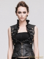 Devil Fashion Do Old Style Bronze Gothic Leather Waistcoat for Women