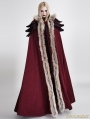 Red Gothic Wool Collar Long Cloak for Women