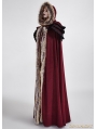 Red Gothic Wool Collar Long Cloak for Women