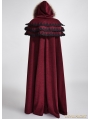 Red Gothic Wool Collar Long Cloak for Women