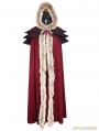 Red Gothic Wool Collar Long Cloak for Women