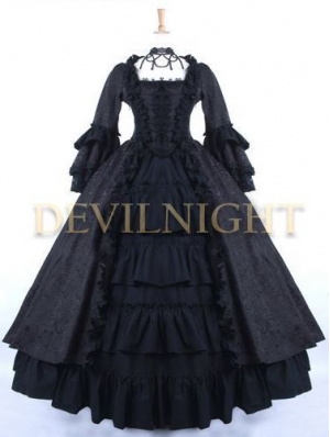Black Gothic Antoinette Style Victorian Ball Gowns