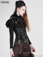 Black Steampunk High Collar Vest