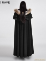 Black Gothic Wool Collar Long Cloak for Women