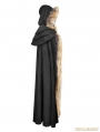 Black Gothic Wool Collar Long Cloak for Women