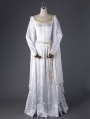 White Elegant Vintage Medieval Dress