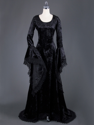Black Gothic Vampire Medieval Dress