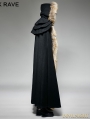 Black Gothic Wool Collar Long Cloak for Men