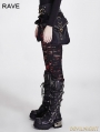 Black Gothic Broken Mesh Leggings 