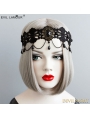 Black Vintage Lace Queen Holloween Party Headdress