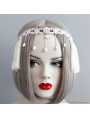 White Vintage Elegant Tassel Headress