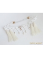 White Vintage Elegant Tassel Headress