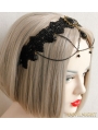 Black Gothic Dark Lace Party Headdress