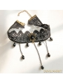 Black Gothic Elegant Bead Pendant Necklace