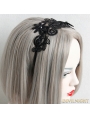 Black Gothic Lace Elegant Headdress
