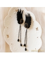 Black Gothic Wing Holloween Party Earring