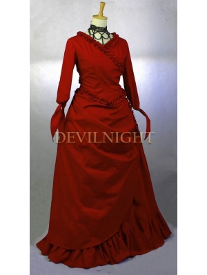 Red Vintage Victorian Gown