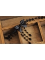 Black Gothic Bow Tassel Necklace