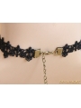 Black Gothic Bead Tassel Necklace