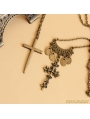 Bronze Gothic Vintage Cross Pendant Necklace