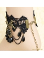 Black Gothic Lace Vintage Elegant Ankle Bracelet