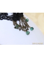 Black Gothic Lace Bronze Branch Necklace