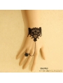 Black Gothic Rose Lace Bracelet Ring Jewelry