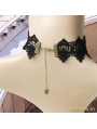 Black Gothic Vintage Lace Cosplay Necklace